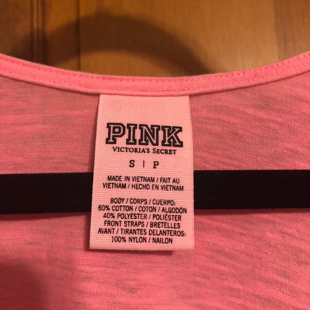 PINK Tank Top Flowey Size Small With Lace Detail - Picture 3 of 5